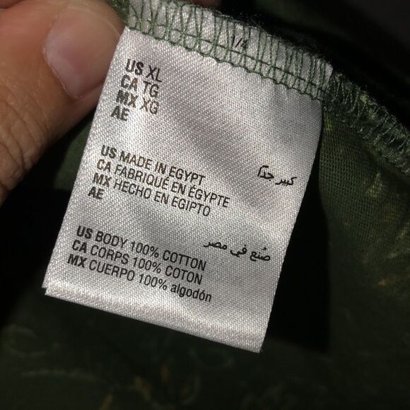 Style & Co XL Cotton Green Gold Pullover Henley with Roll Up Sleeves - Picture 9 of 12